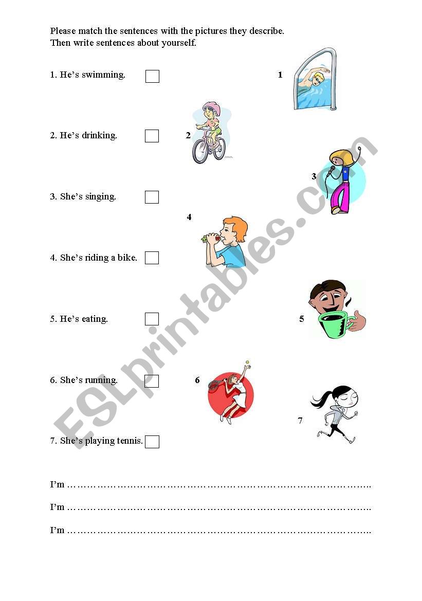 Actions worksheet