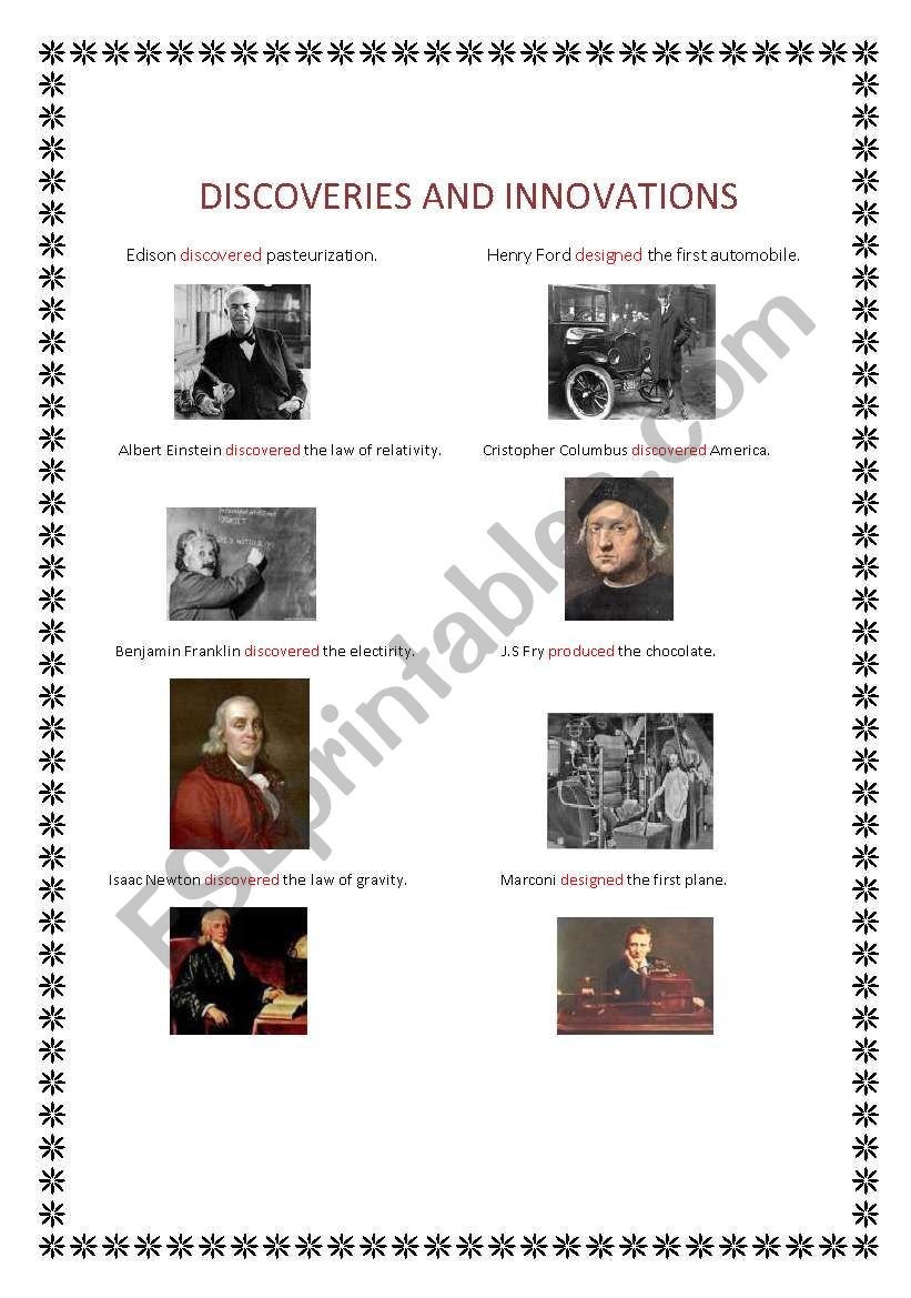 discoveries and innovations worksheet