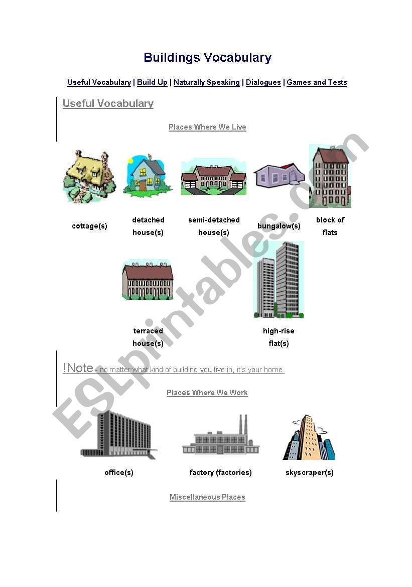 vocabulary worksheet