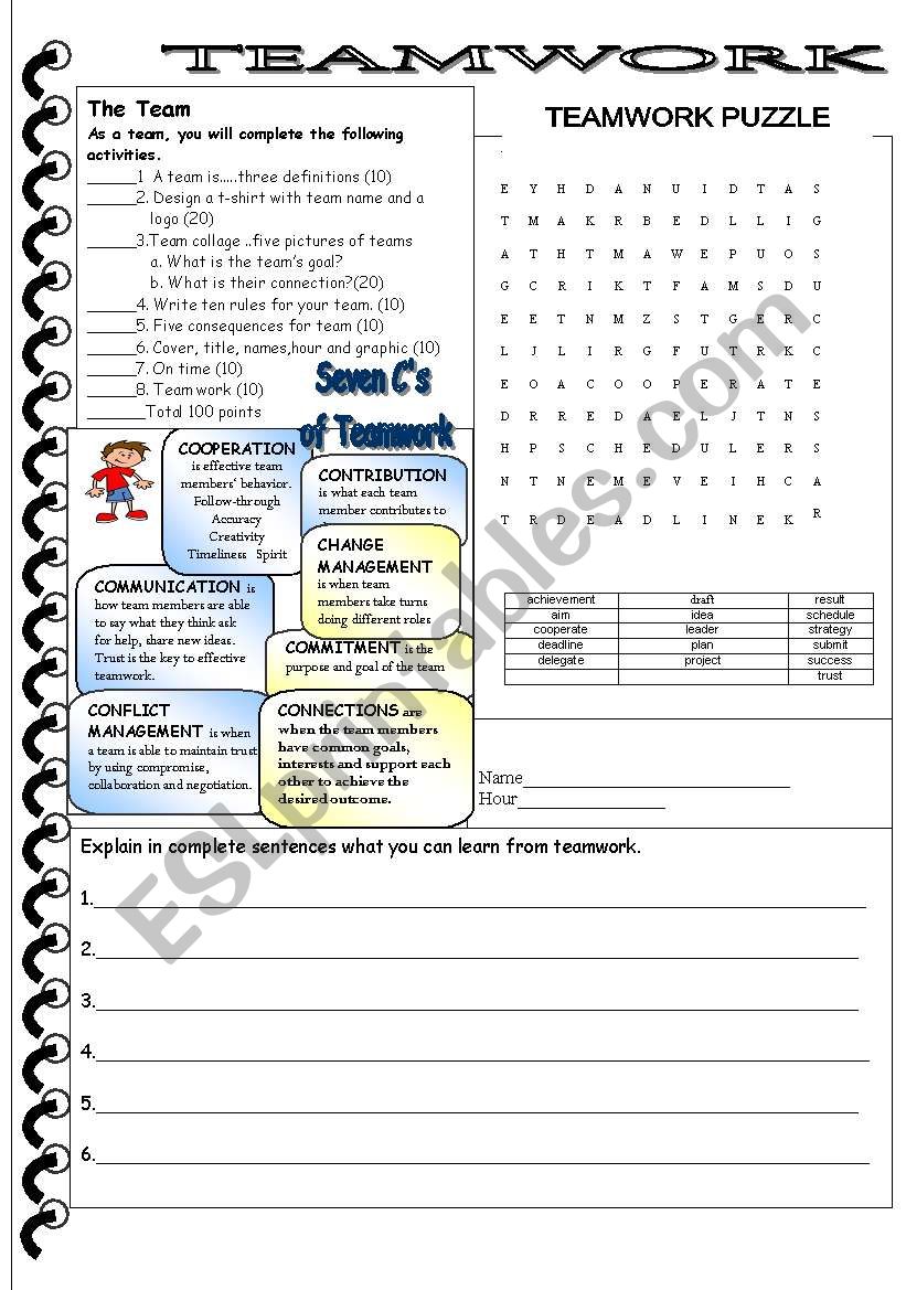 teamwork-2nd-grade-worksheet