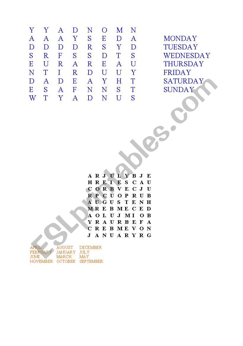 puzzle worksheet