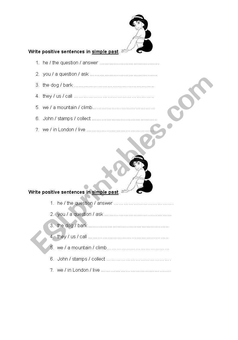 Past Simple tense worksheet