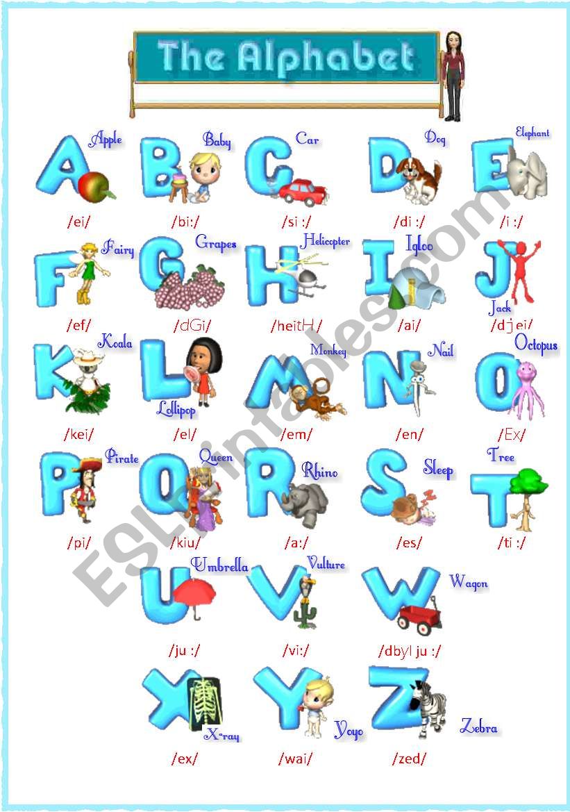  3D Alphabet worksheet