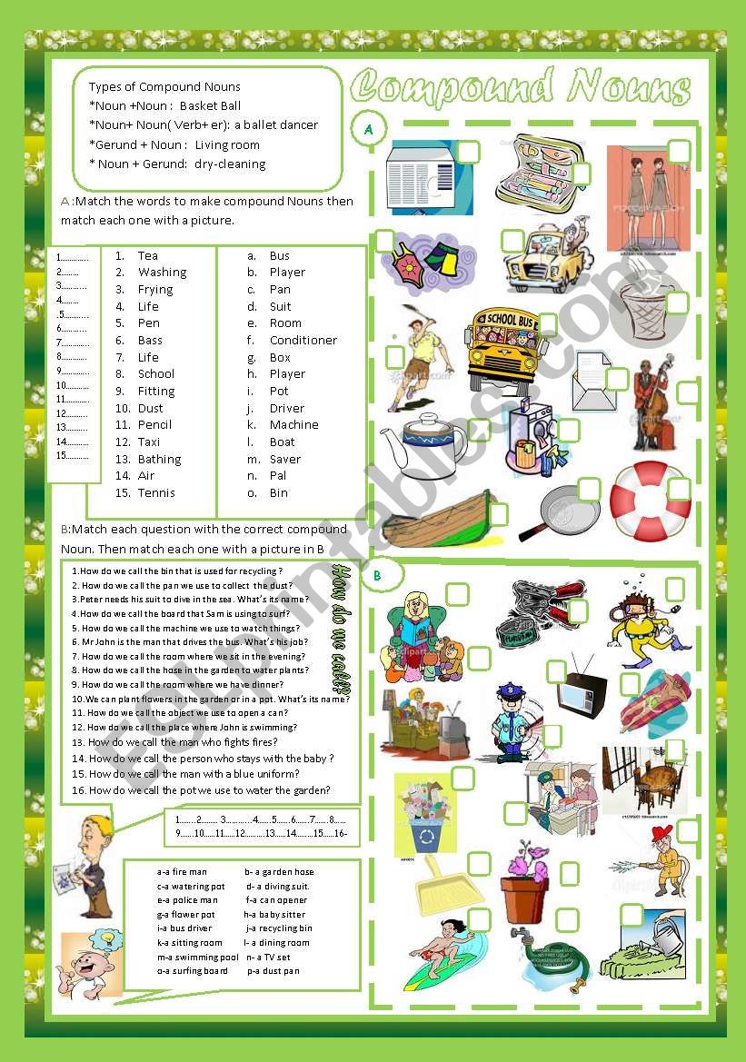 compound-nouns-exercises-foto-kolekcija