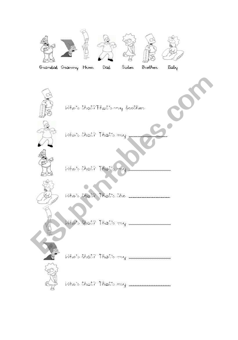 Family worksheet