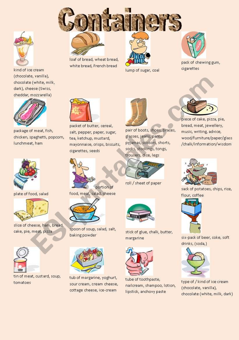 Containers (Part 2) worksheet