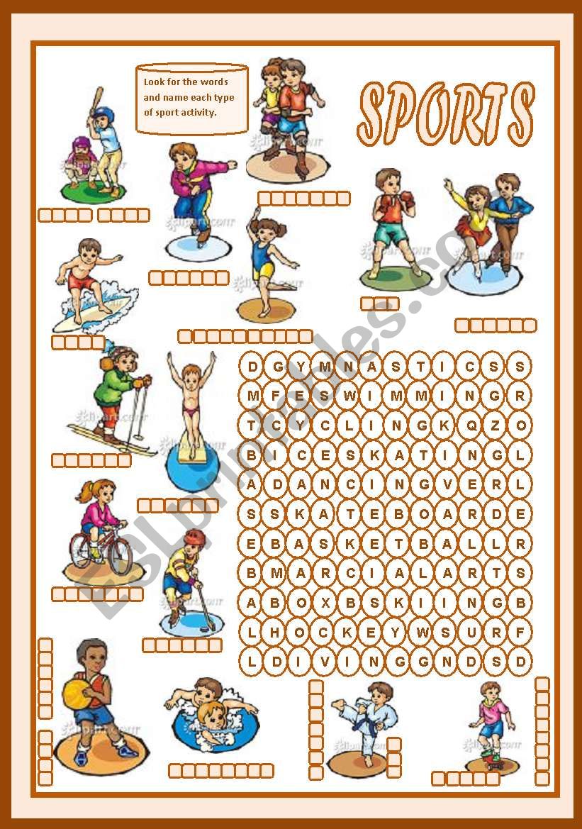 Sports (Editable) worksheet