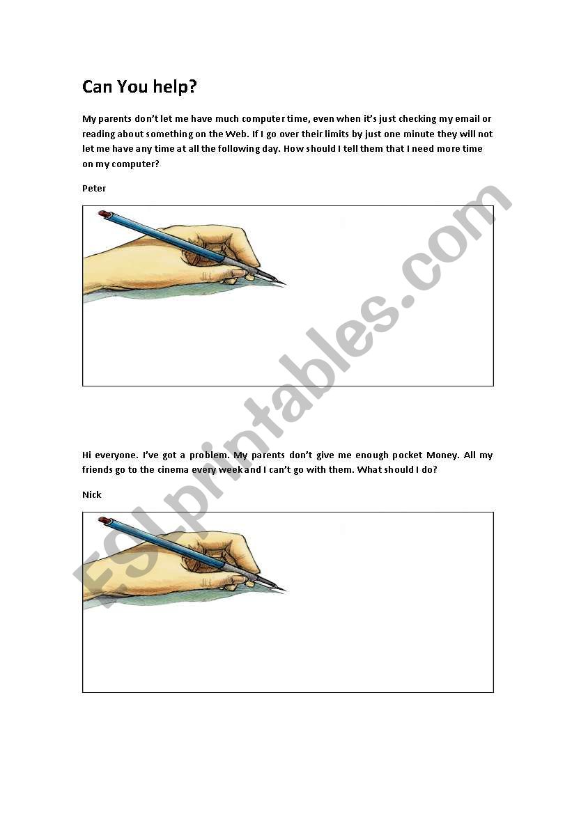 Can you help? worksheet