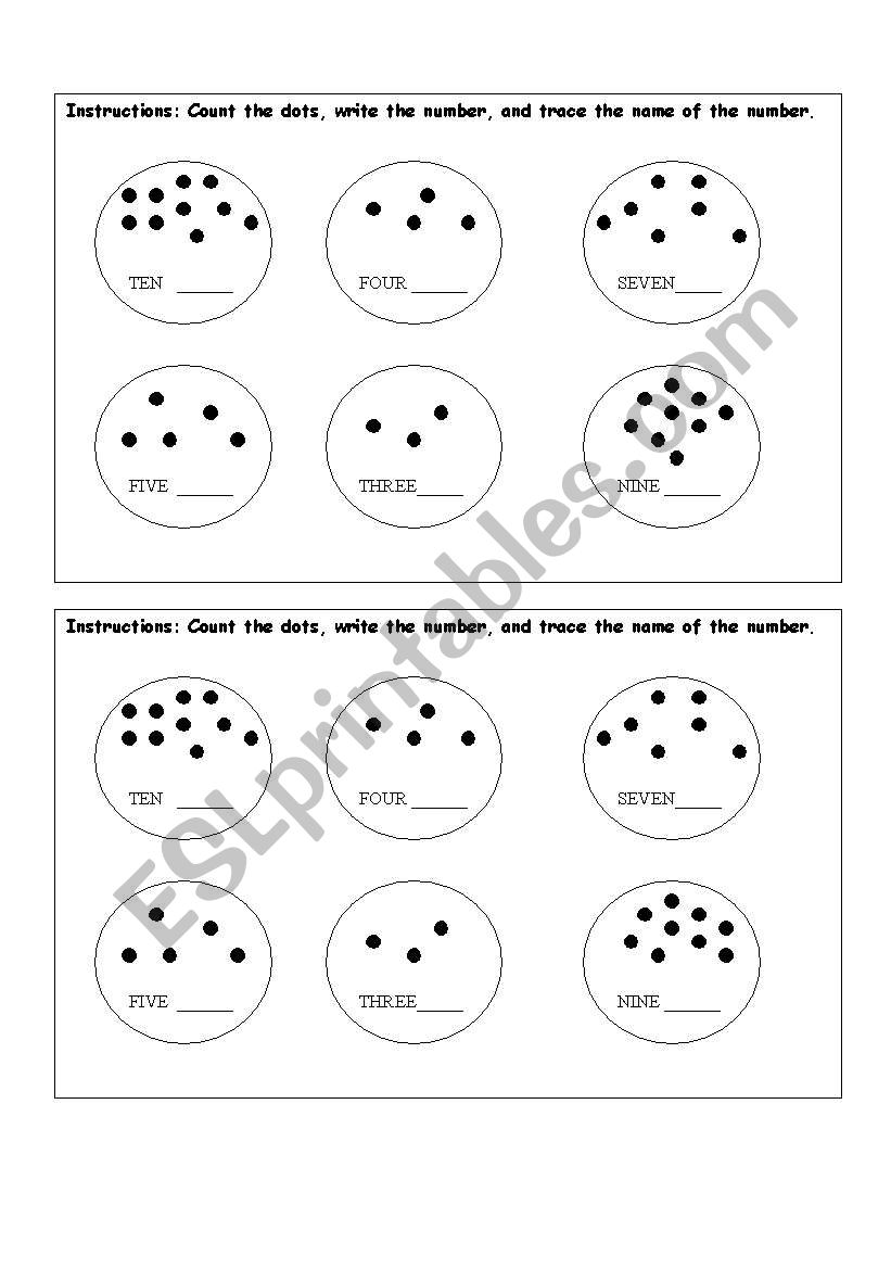 Counting Numbers worksheet