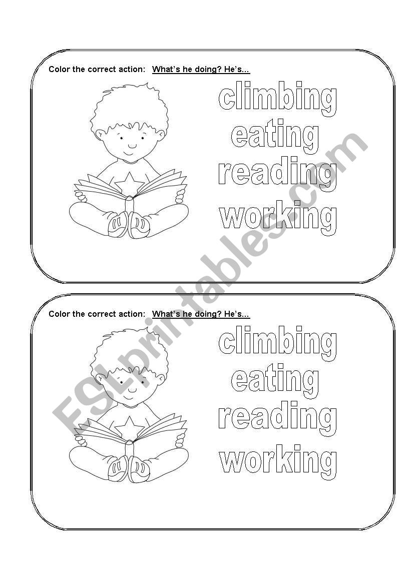 What´s he doing? worksheet