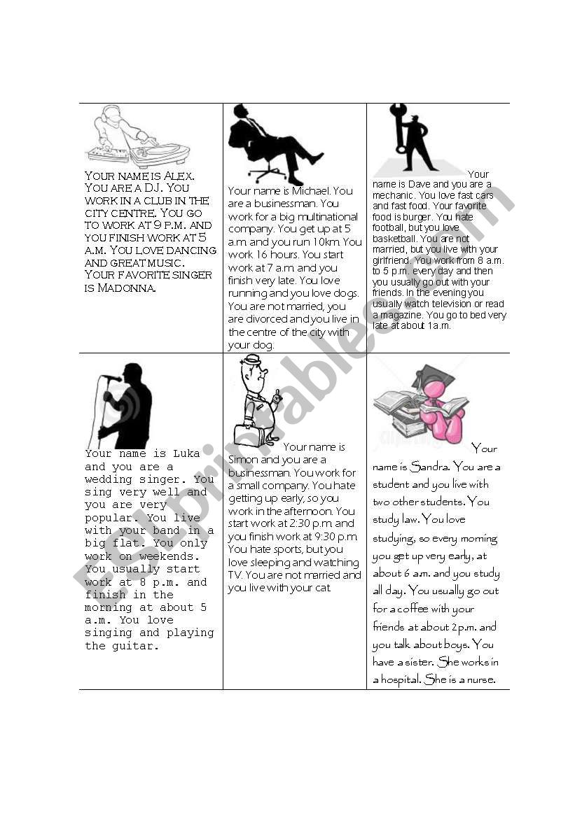 Find your pair worksheet