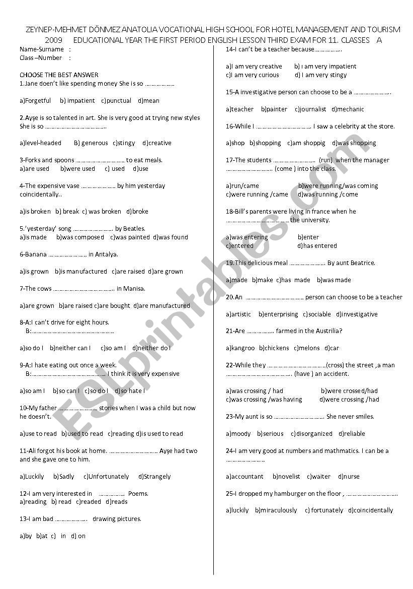 snav worksheet