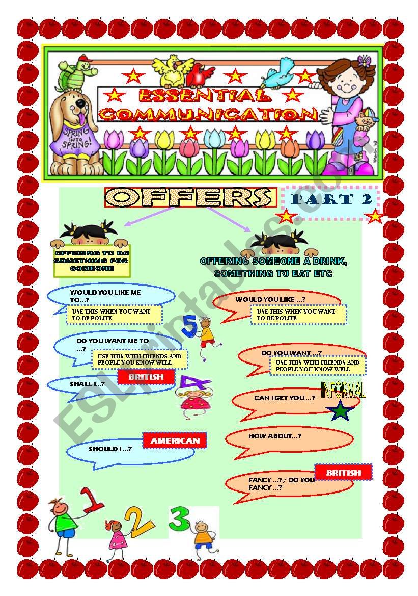 ESSENTIAL COMMUNICATION/PART 2/ OFFERS/ 4 PAGES