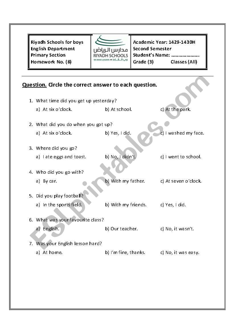 wh questions 2 worksheet