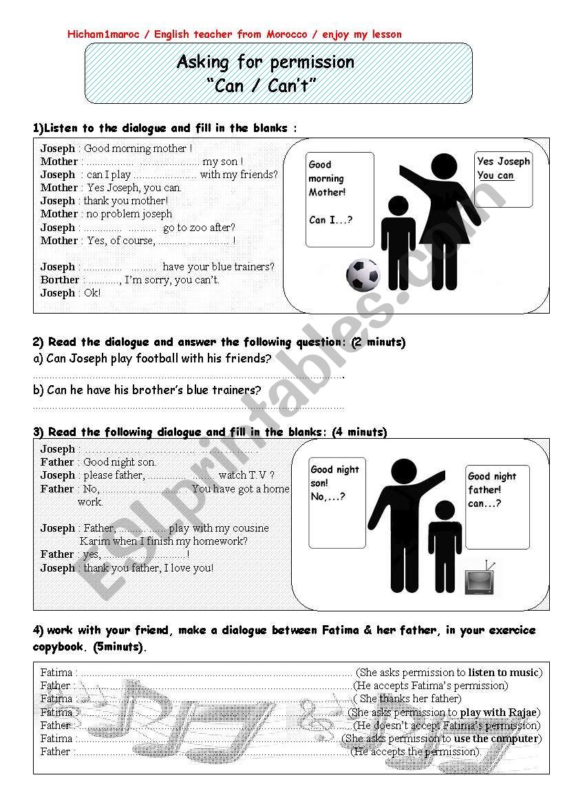 can canÂ´t for asking for permission / I created it 