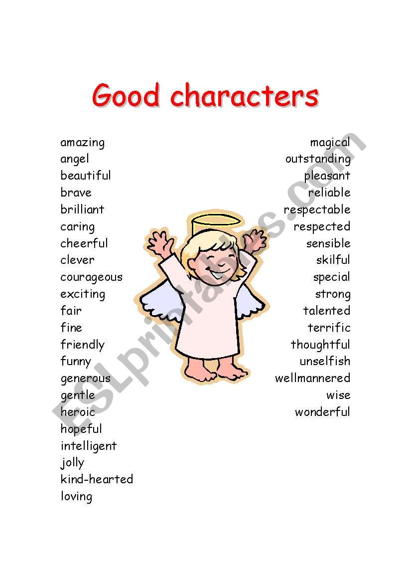 Good characteristcs for story writing
