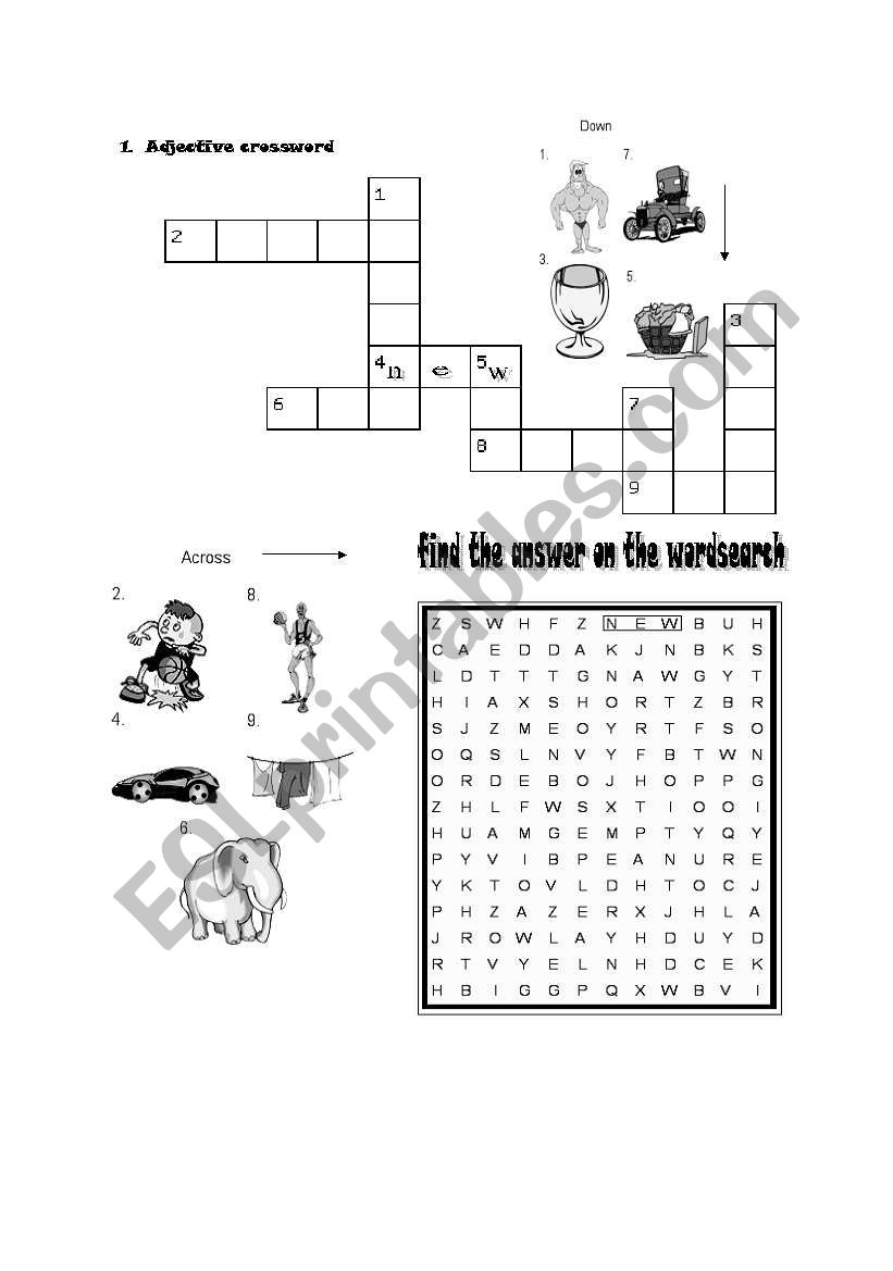 Adjetives  worksheet