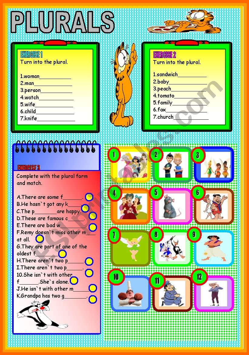 PLURALS worksheet