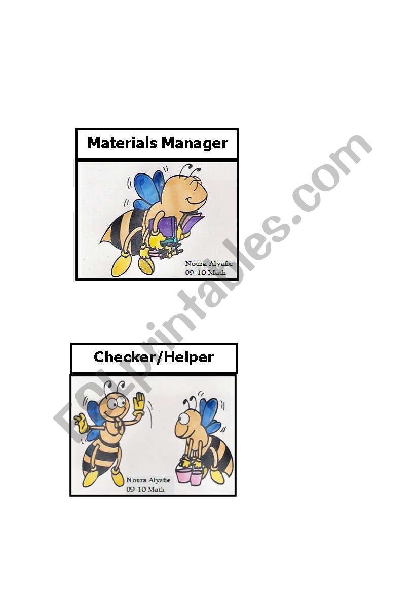 cooperative learning roles worksheet