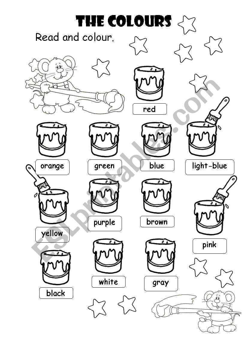 THE COLOURS worksheet