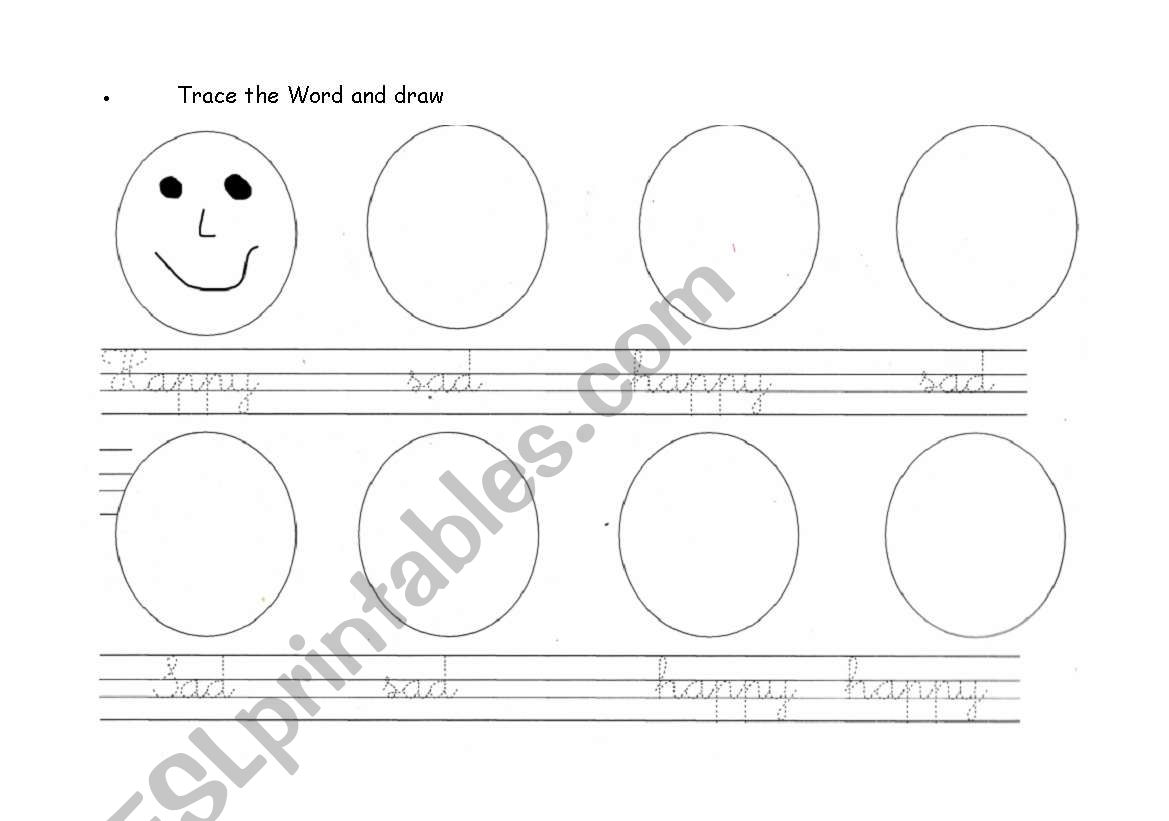 Happy-sad worksheet