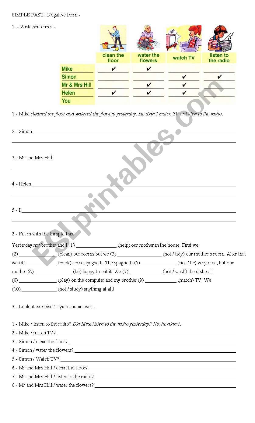 Past Simple worksheet