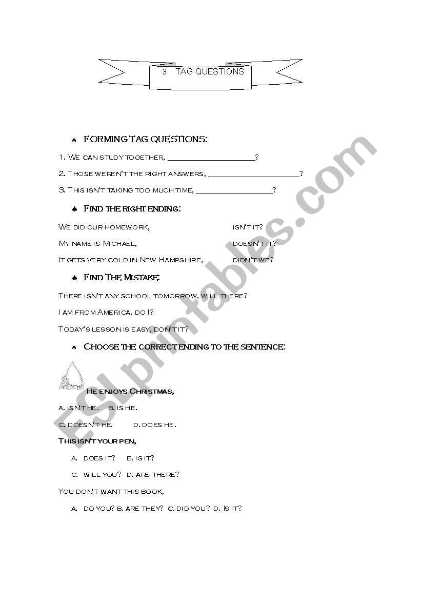 Tag Questions worksheet