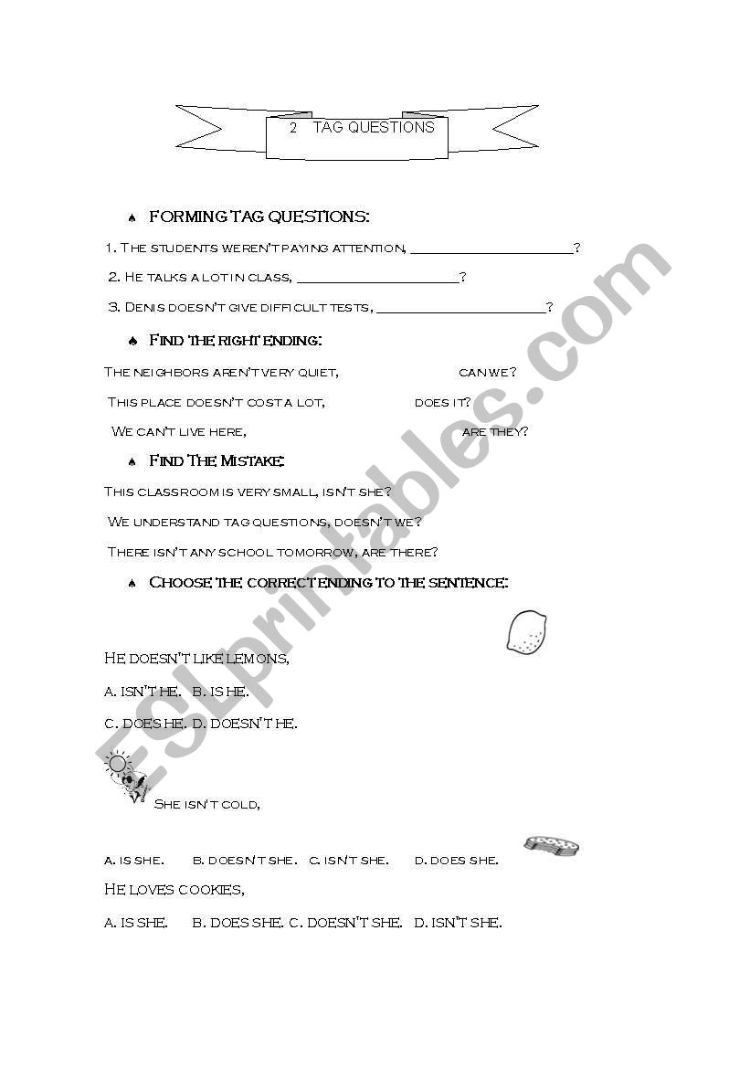 Tag Questions worksheet