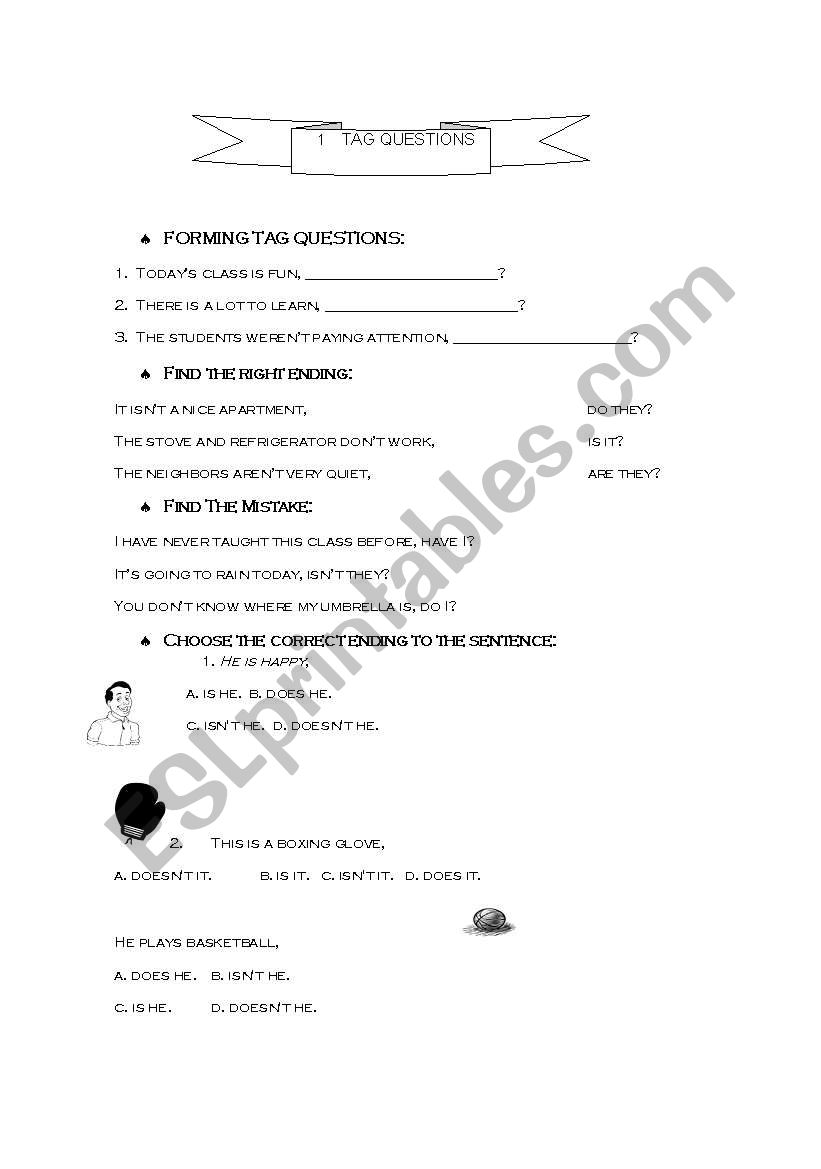 Tag Questions 3 worksheet