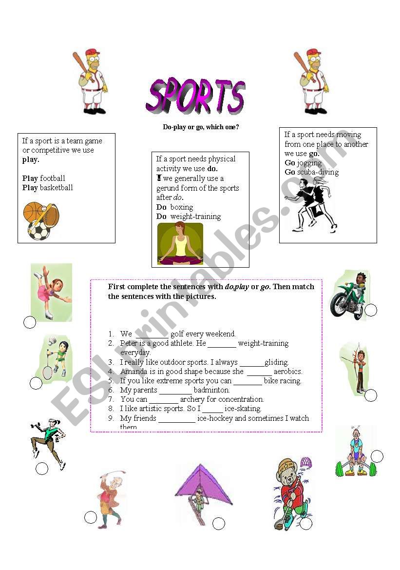 Do-Go- Play  worksheet