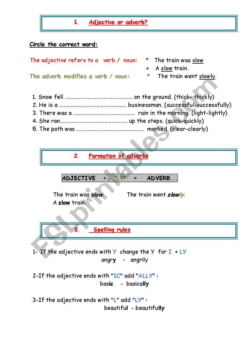 Formation of adjectives-Rules (part 1)