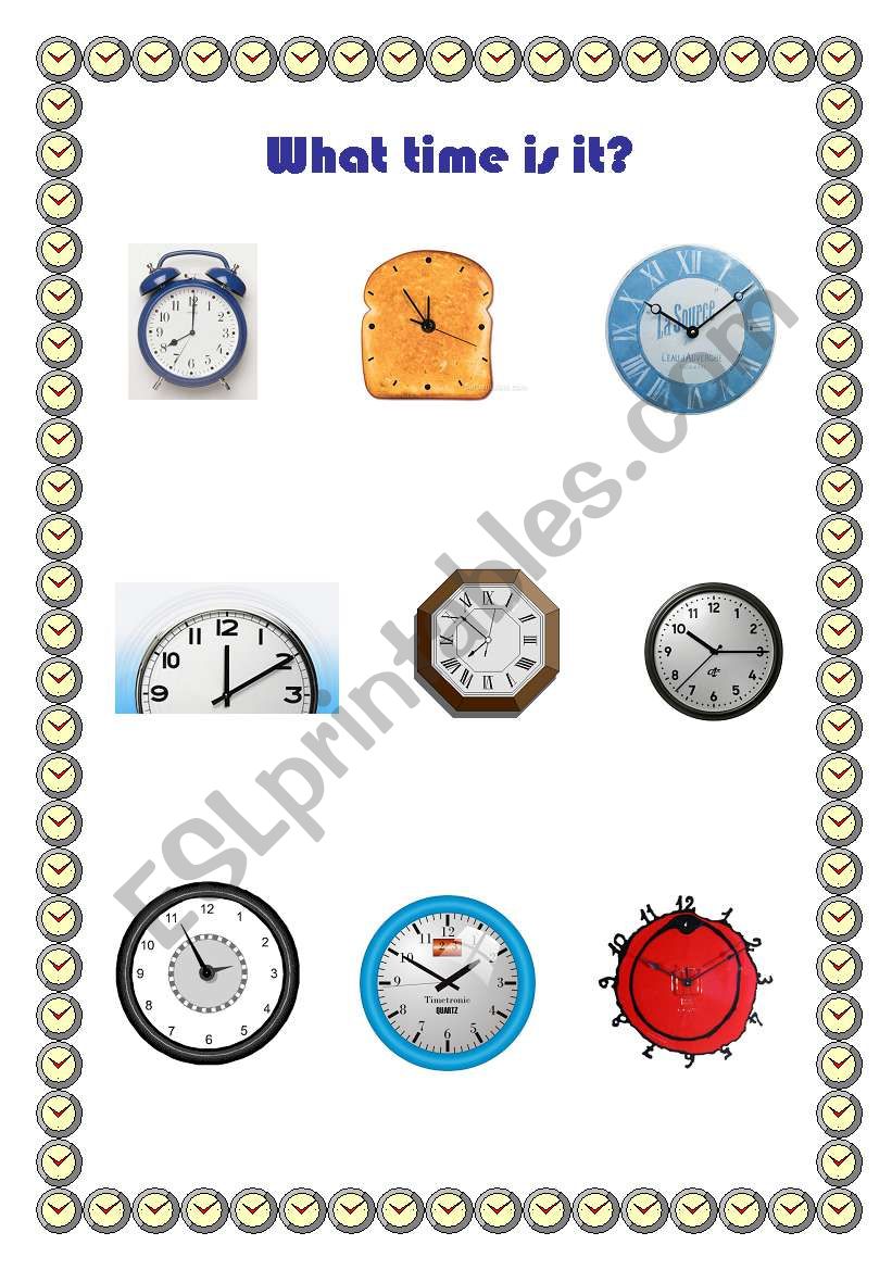 What time is it??? worksheet