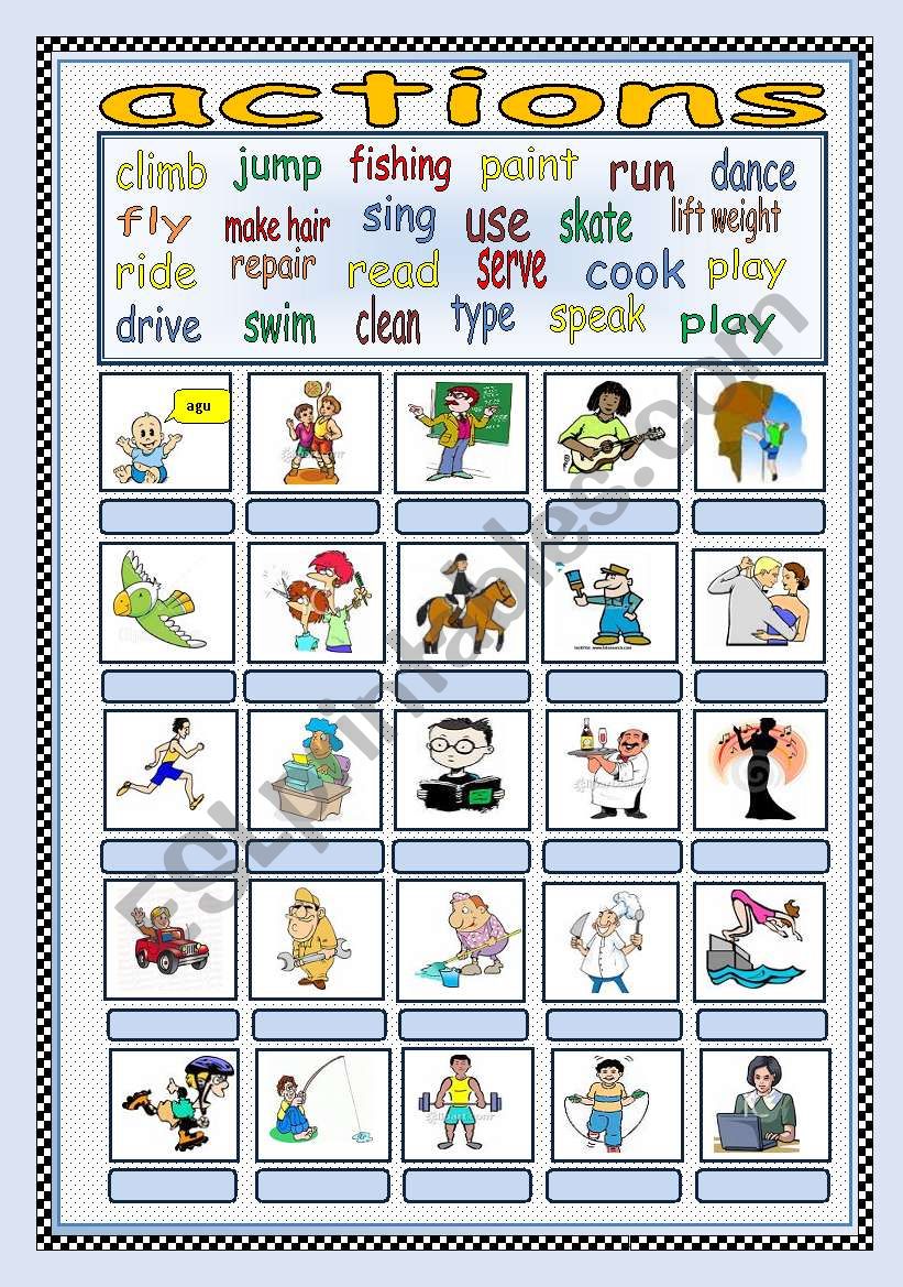 actions-action-verbs-match-esl-worksheet-by-xyzzyx