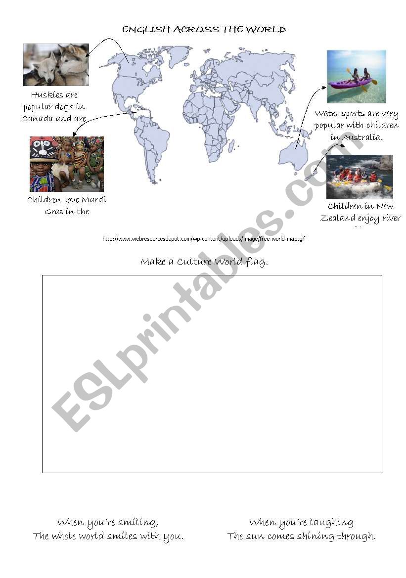 English across the world worksheet