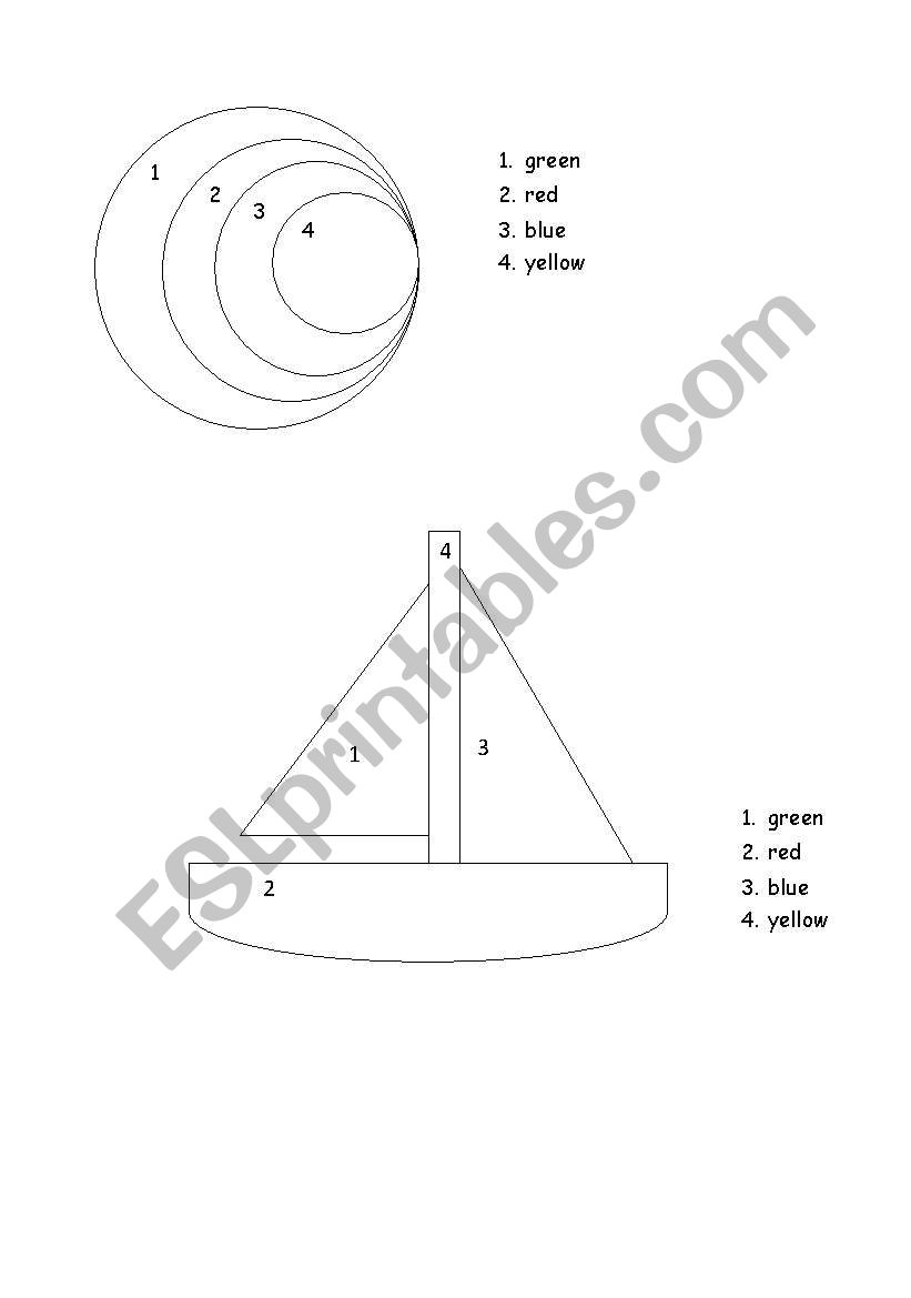 colouring by numbers worksheet