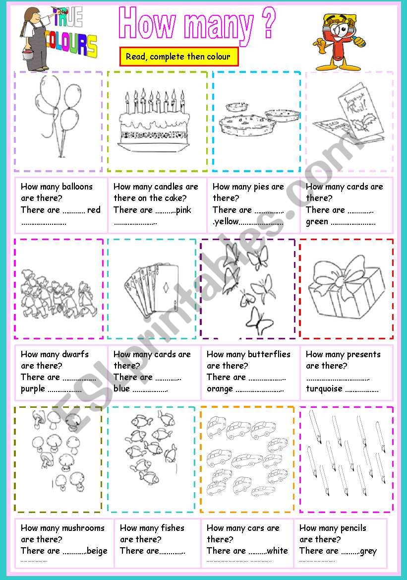 how many? worksheet