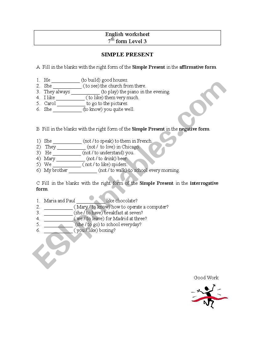 Present Simple worksheet