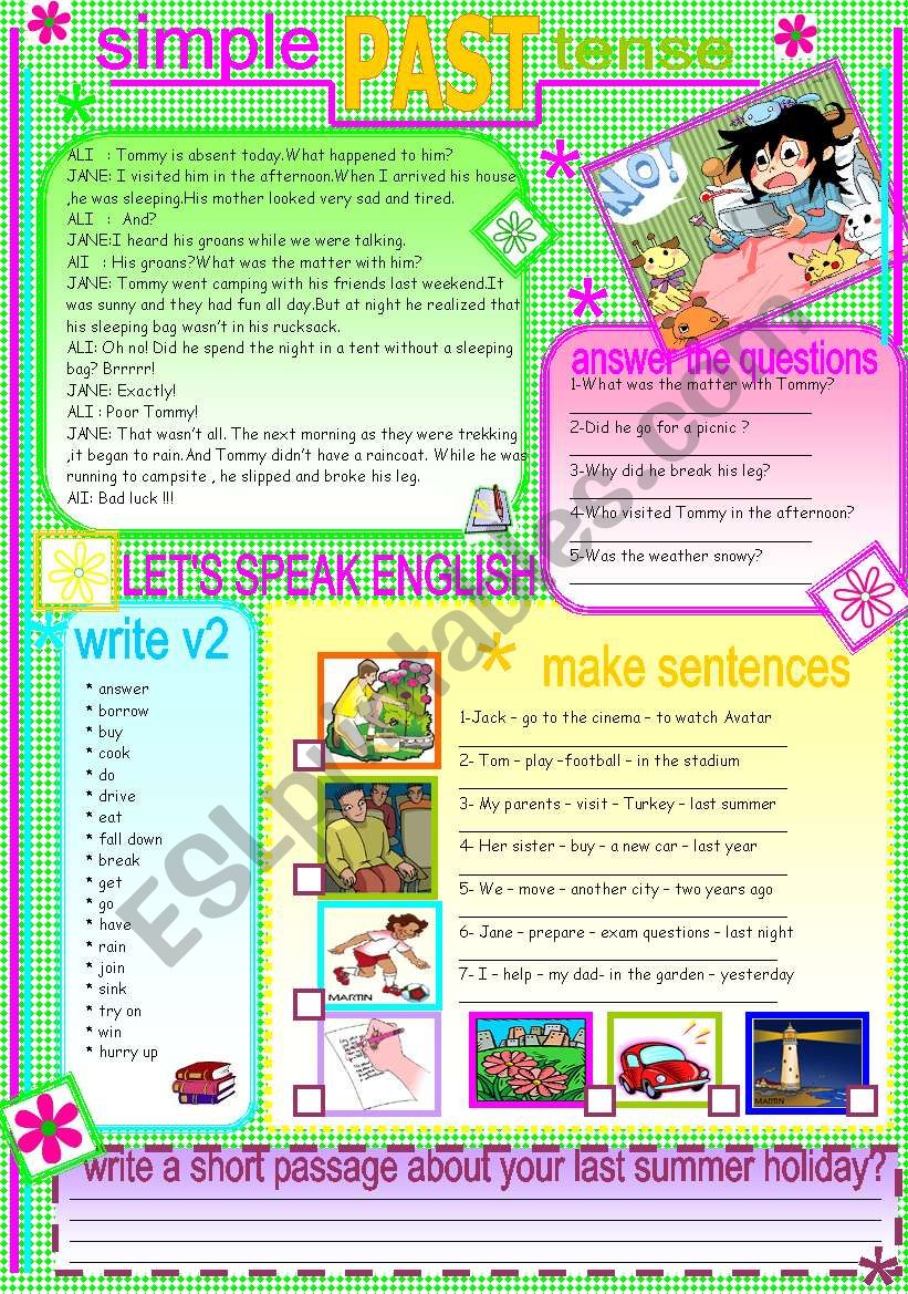 past tense worksheet