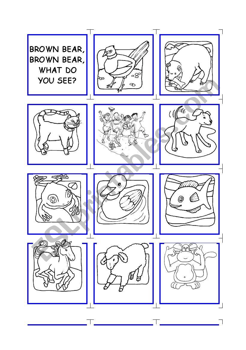 Brown bear, brown bear, what do you see? - Concentration game Brown bear, brown bear, what do you see? - Concentration game