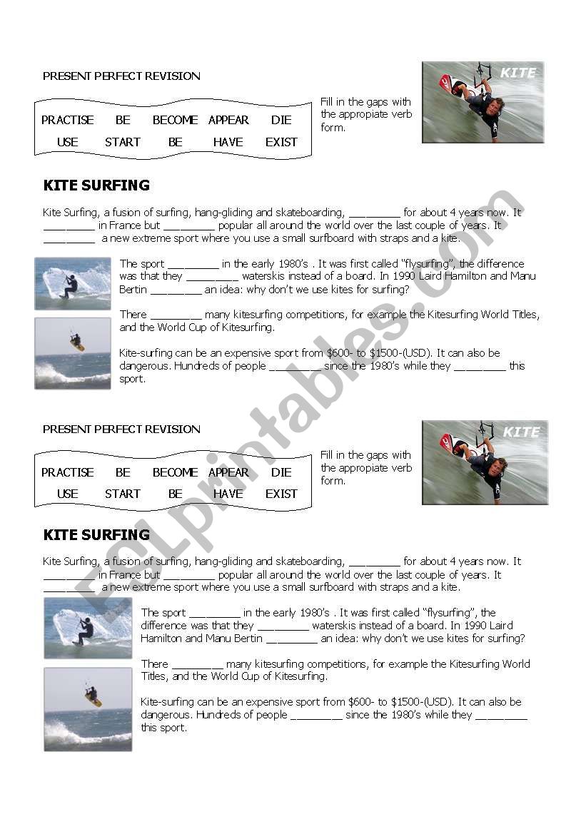 KITE SURFING worksheet