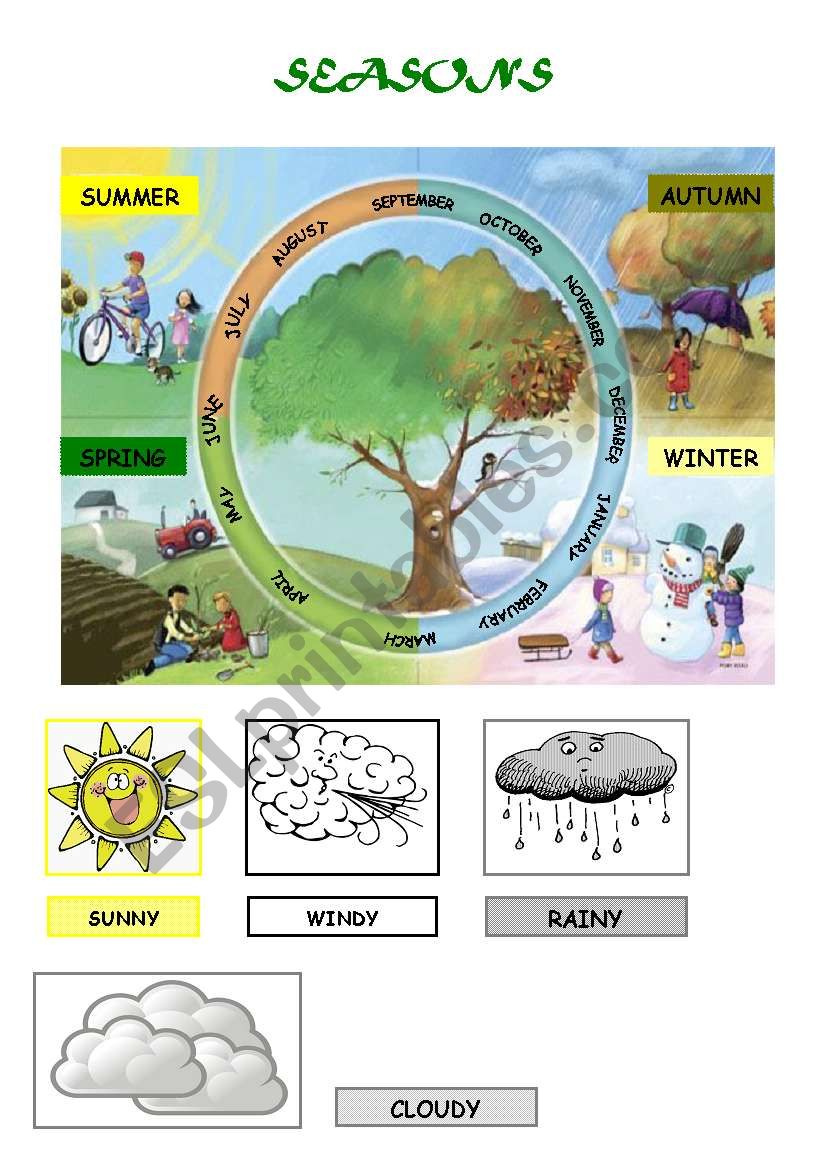 weather&months worksheet