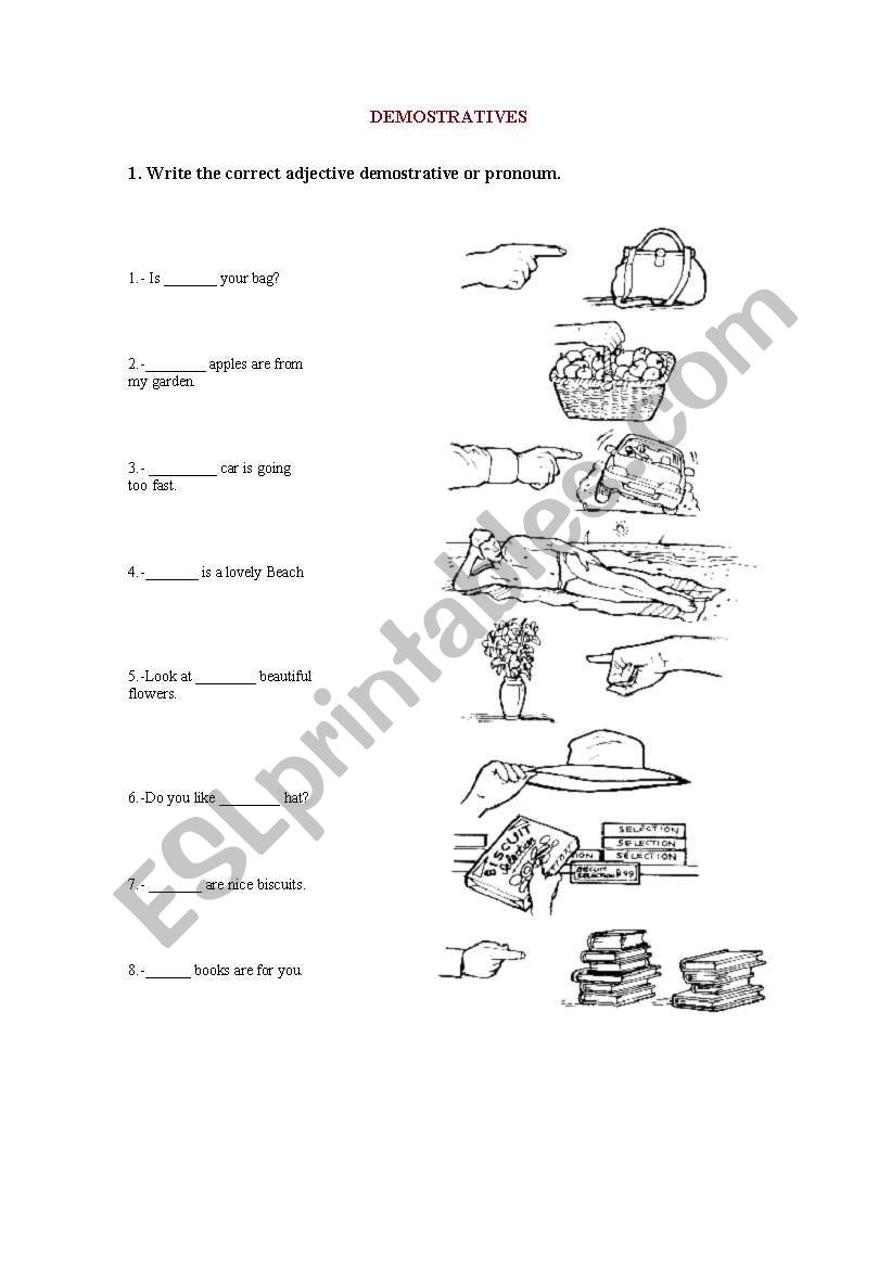 demonstratives (this, that, those, these)