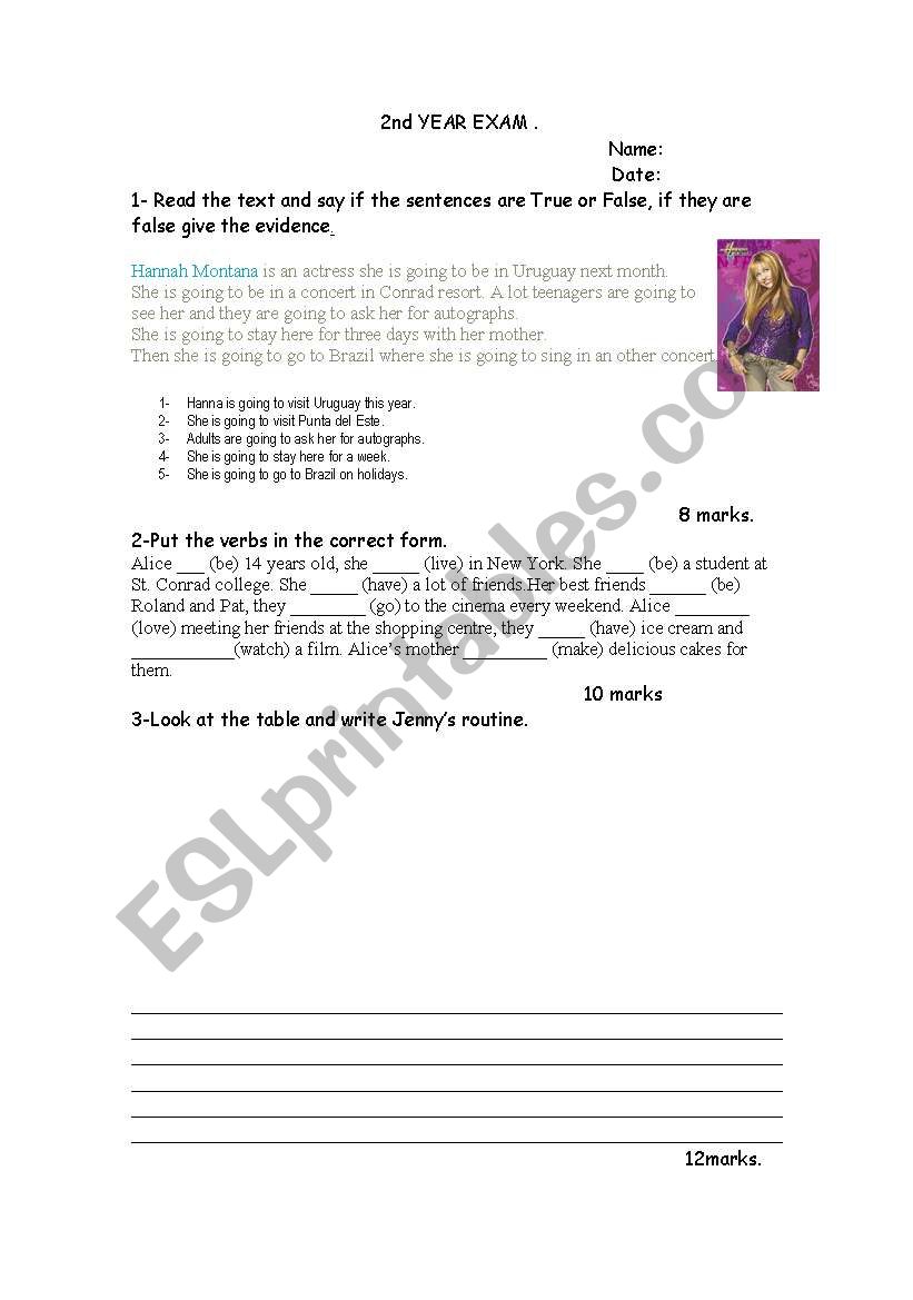 going to and past worksheet