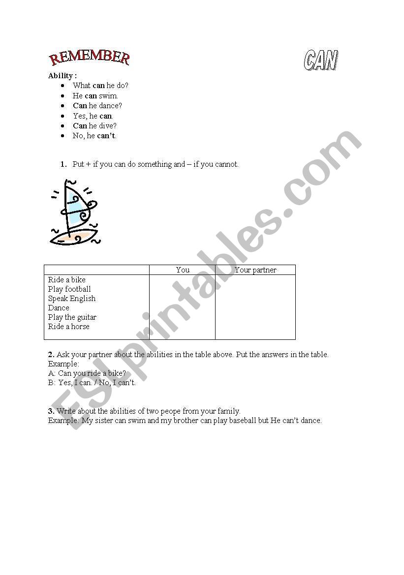 can worksheet