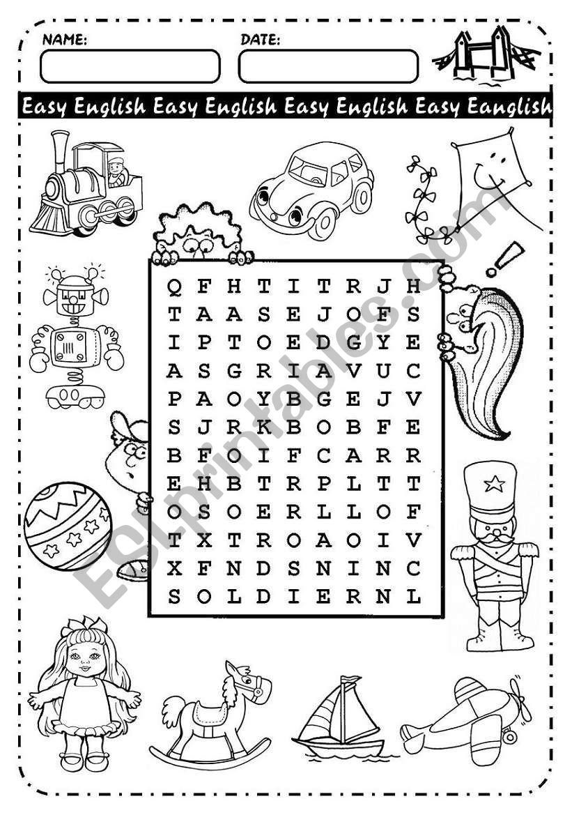 Toys worksheet