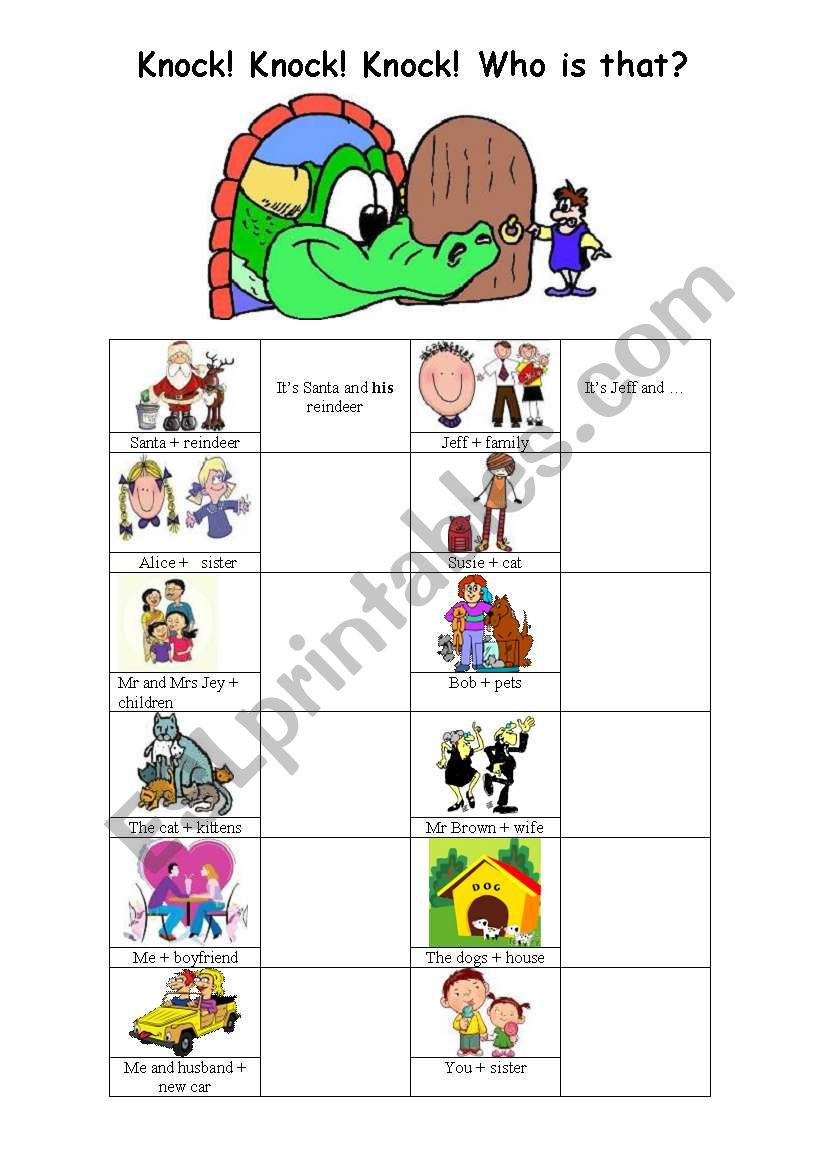 POSSESSIVE ADJECTIVES worksheet