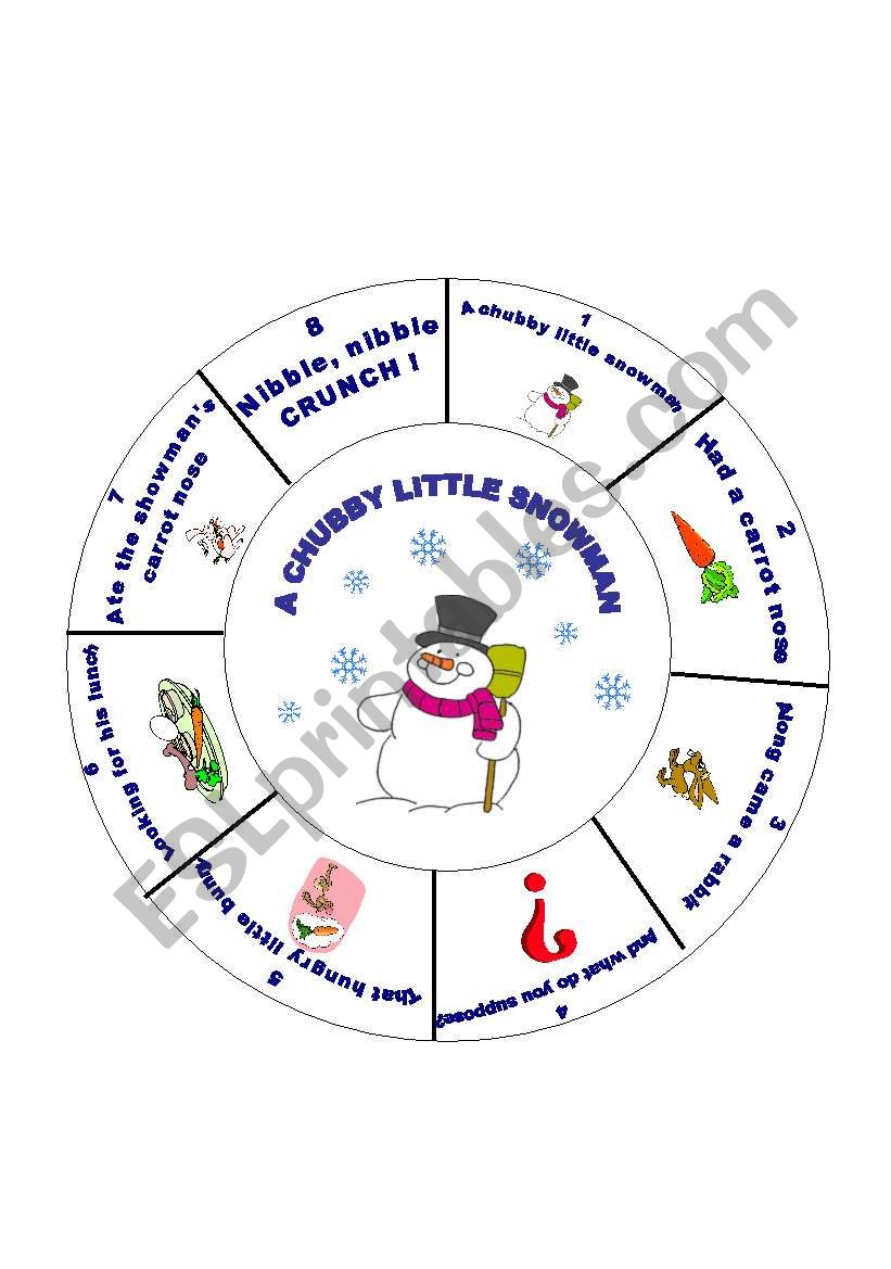 A CHUBBY LITTLE SNOWMAN worksheet