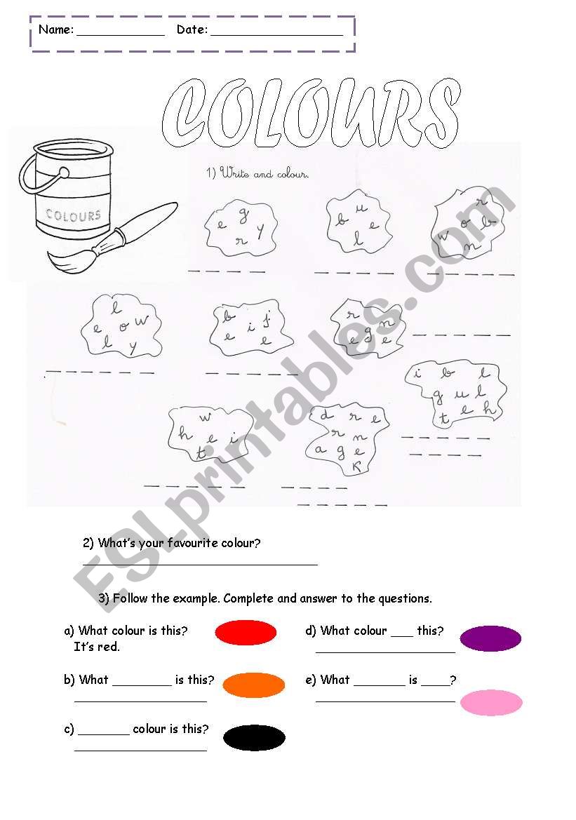 What colour is this worksheet