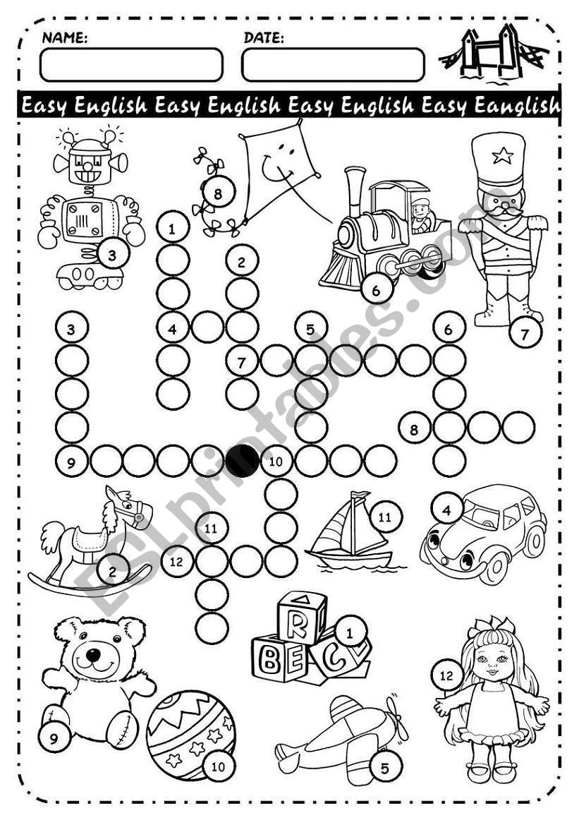 Toys worksheet