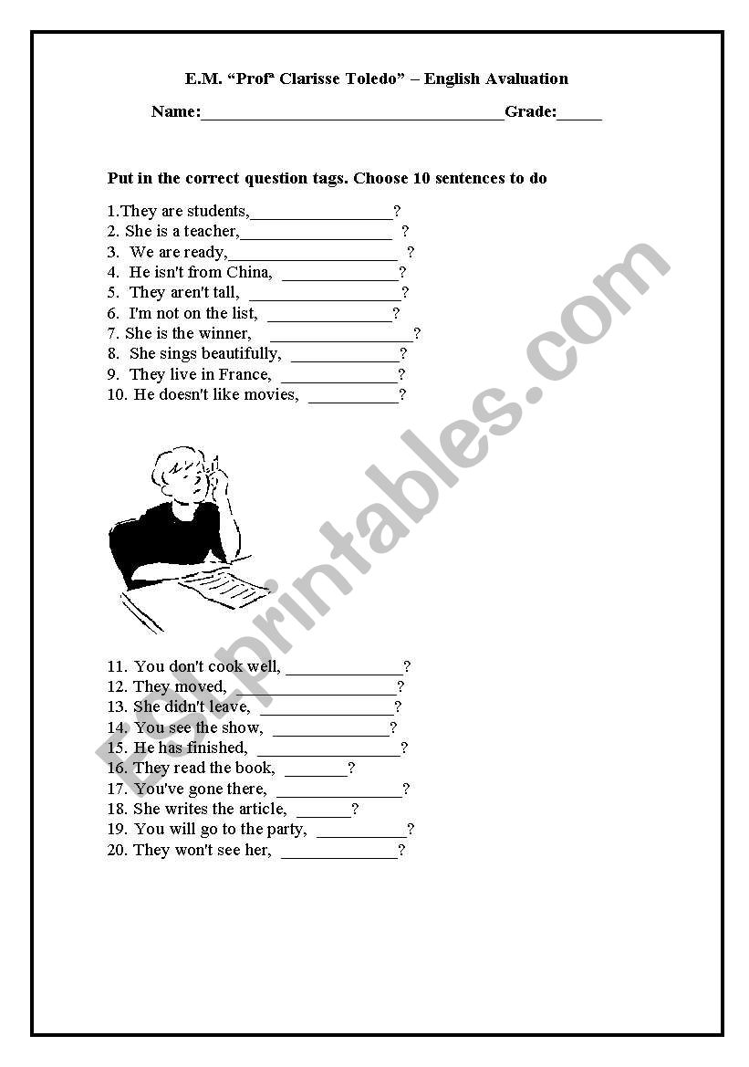Tag Question worksheet